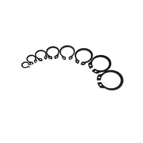Ultimate 200 Piece Internal And External Retaining Circlips M6 To M20 C Clip Washers Set in carbon steel arrangement