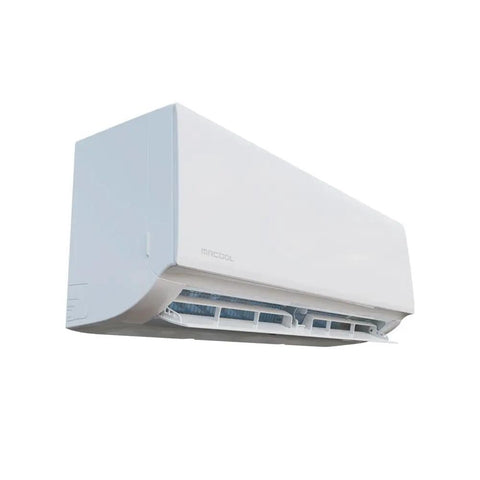 No Sweat Ductless Mini Split Air Conditioning And Heat Pump Cooling System with sleek white indoor unit design.