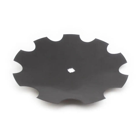 Four Pack 18 Inch Notched Harrow Disc Blades Fit One Inch Or One And One Eighth Inch Square Axle 3.5 Millimeter Thick Built From Heat Treated 65Mn Steel For Leveling Raising Plowing And Turning Heavy Duty Wear Resistant