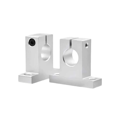 Rock Solid 12mm High Precision Linear Guide Rail Kit With Two Smooth Optical Axis Rods Plus Four SK12 Support Blocks And SCS12UU Bearing Units on white