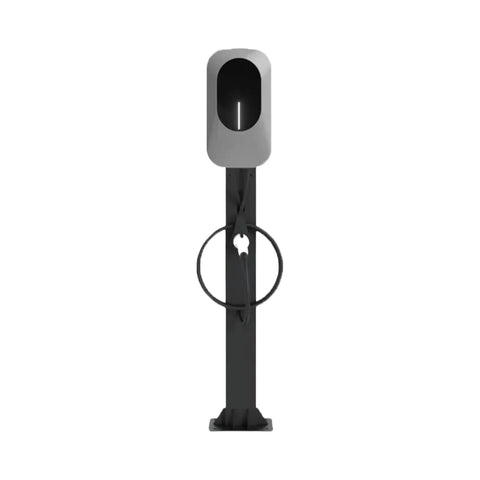 Portable EV Charger 11KW AC Charging Station front view, sleek design, ready for plug and play home or road charging.