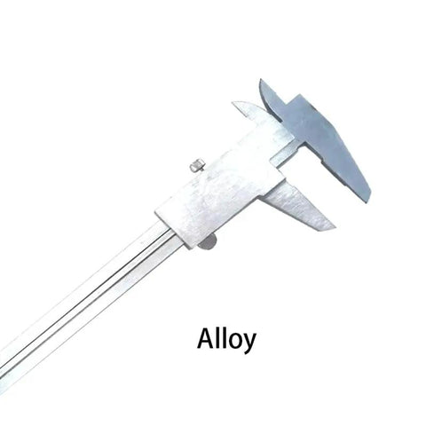 Alloy Scale 150MM Vernier Caliper showing measurement jaws, designed for precision in industrial and jewelry applications.