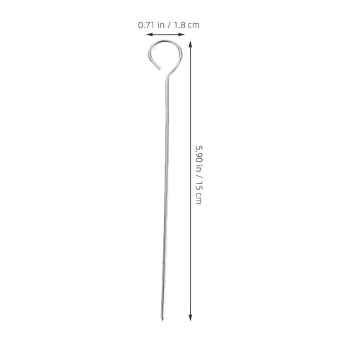 Dope Pro Grade Wick Centering Tool Kit With Easy Threading 20 Pack Stainless Steel 6 Inch Candle Needles For Home DIY Candlemaking Studio Quality Wick Dippers And Centering Aid For Fast Clean Consistent Wicks, 6-inch steel candle needle with dimensions