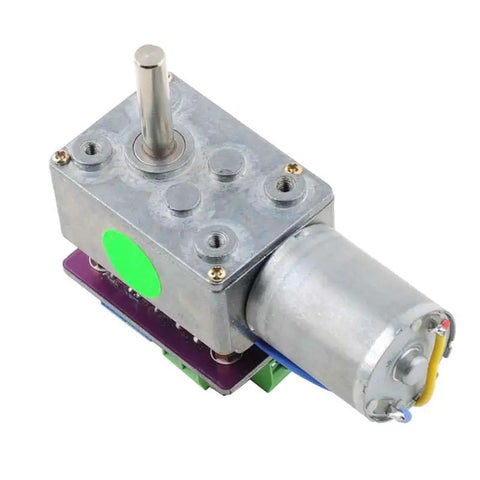 Beefy High Torque Servo Motor With 360 Degree Rotation And 60 Kg Cm Torque Worm Gear Power Off Self Locking, casing and shaft detail