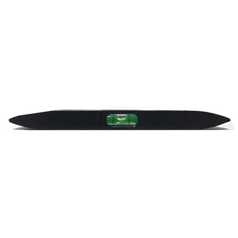 Heavy Duty 2 Pack 6 Inch Torpedo Level Magnetic Box Featuring 45 90 180 Degree Top Reading Vials Ultra Compact Frame in black with green vial.