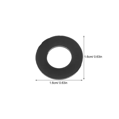 1 Box Plastic Flat Washers Assortment Kit With High Temperature Insulation And Wear Resistant Black Screw Gaskets For Wall Mounts And Door Hinges Replacement Spacers For Electrical Outlets Receptacles And Hardware, 1.6cm black washer