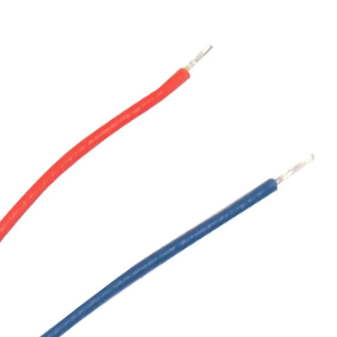 Close-up of red and blue wires from 5Pcs Mini Coreless Motors 4Mm X 8Mm, 4.5V 0.12A 0.12W, Up To 32250RPM, Low Noise Start, Dope Micro Motors
