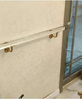 Straight Up Solid Acrylic Railing Kit With Heavy Iron Brackets For Modern Stair Safety And Deck Rails featuring wall-mounted installation.