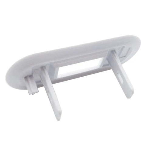 Top Load Washer Lid Lock Bezel Replacement White Bezel 4502680 Model side view of durable plastic construction, easy install