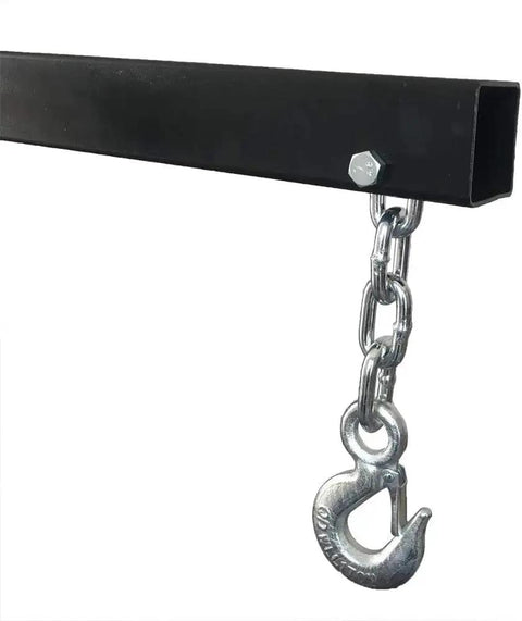 Heavy Duty Two Ton Electric Engine Hoist Rack Featuring Smooth Rolling Caster Wheels For Hassle Free Shop Crane Mobility Rock Solid Steel Cherry Picker No Brainer Motor Lift Platform With Quick Fold Storage For Garage Crews And Pro Mechanics hook and chain