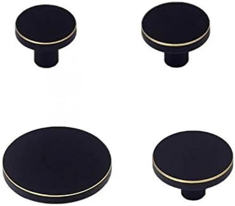 Top Tier Real Deal Copper Cabinet Knobs For Drawers And Cupboards, Slick Retro Round Door Handles with included screws, four-piece set.
