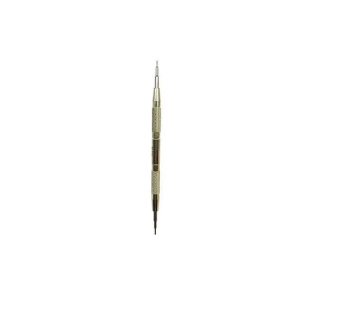 Long Handle Watch Spring Bar Tool With Replaceable Screw Dual Pins On Each Side Stainless Steel Build Built For Quick Strap Swaps And Fine Tuning Fit Model 6767F