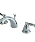 Royale Widespread Mini Bathroom Faucet With Brass Pop Up Drain 4 And A Half Inch Centers Polished Chrome No Drip Washerless Cartridge