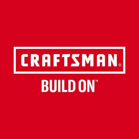CRAFTSMAN logo with the phrase 'BUILD ON' on a red background, representing quality tools and craftsmanship.