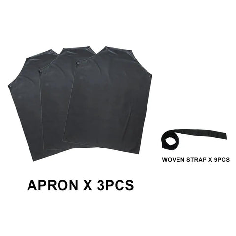 Heavy Duty Black PVC Apron For Kitchen And Workshop Chemical Resistant Waterproof Gear With Extra Long Straps Plus Size Three Pack