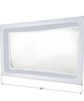 Skylight Inner Dome Replacement For 22 X 14 X 5 Opening SL1422 with Clear Center Insert, ABS Plastic, White Frame, 3D View