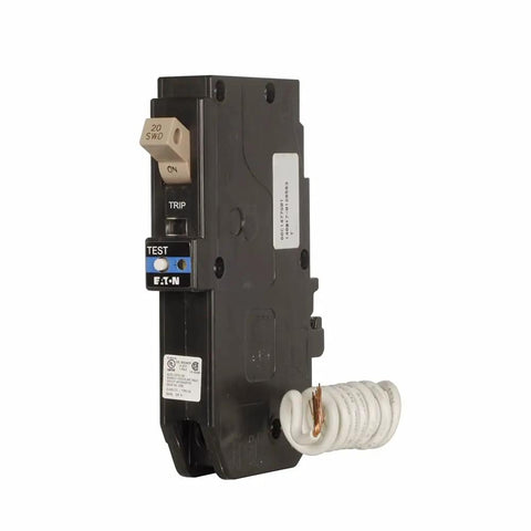 CHFN120DF Dual Function AFCI GFCI Circuit Breaker 1 Pole 20A 120V with pigtail connection white pro grade