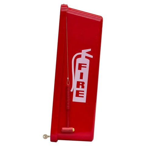 Rock Solid 6 Pack Red Fire Extinguisher Cabinets Wall Mount Indoor Outdoor Dang Tough Heavy Duty Polystyrene Box featuring a safety hammer.