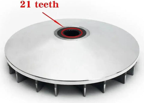 Rock Solid Wet Clutch Housing Drum With Primary Sheave One Way Bearing For H 500 700 ATV UTV showing 21 teeth detail.