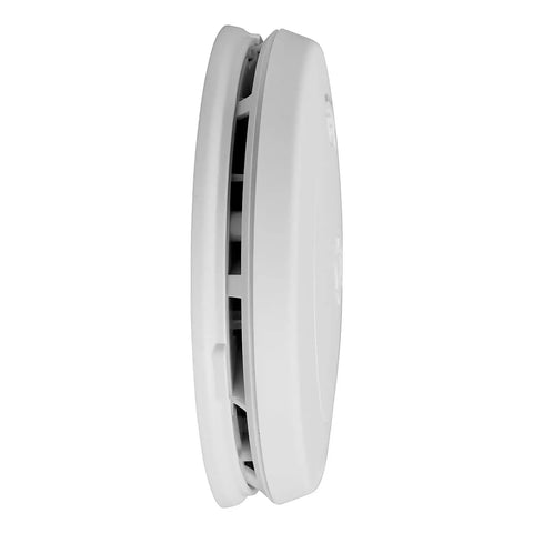 Battery Powered Photoelectric Smoke And Carbon Monoxide Detector With Voice And Location Alerts Slim Combo Alarm side view