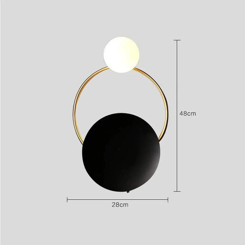 Fresh Modern LED Wall Sconce With Sturdy Iron Body, Up And Down Illumination Creates A Chill Ambient Vibe For Bedrooms, Bathrooms Or Halls, Warm Wash Light Is An Instant Upgrade For Any Home Setup Today, black and gold design, 48cm height, 28cm width.