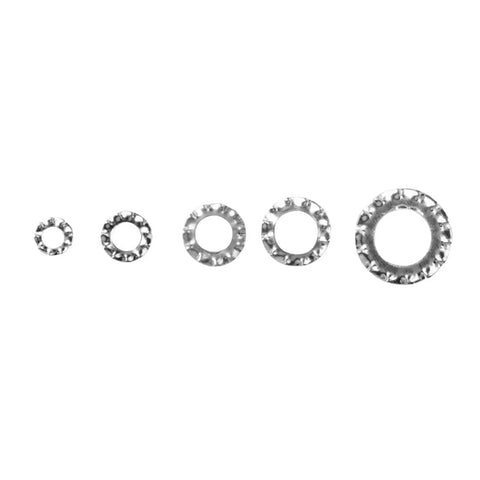 Heavy Duty Galvanized Serrated Lock Washer Set 700-Piece Fastening Kit For Automotive Marine And Home Appliances Five Sizes M3 M4 M5 M6 M8