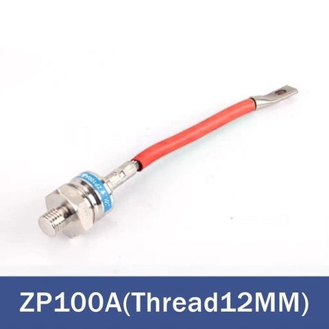 Heavy Duty High Stud Diode ZP300A 200A Silicon Welding Generator Supply with red wire and thread connection.
