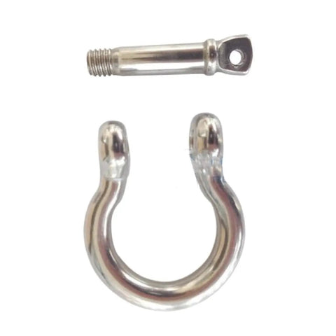 Bow Shackle 1/4 Inch, 5/16 Inch, 3/8 Inch High Strength Carbon Steel Screw Pin Anchor Shackle for Camping and Hiking detached