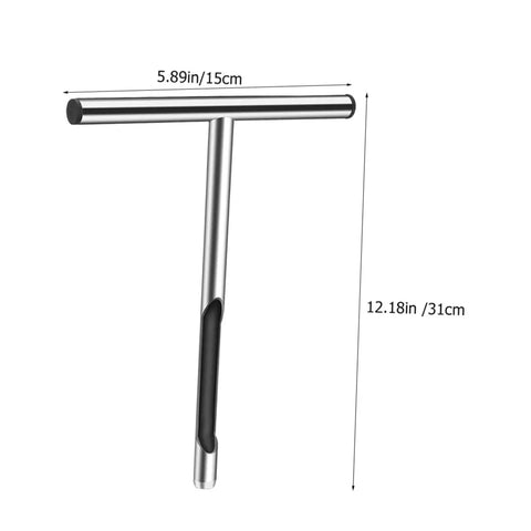 304 Stainless Steel Soil Sampler Probe With T Handle For Lawn Maintenance Garden And Farm Testing, 31cm Length