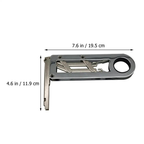 90 Degree Self Closing Cabinet Hinge for Corner Cabinets Chrome Plated Steel showing dimensions