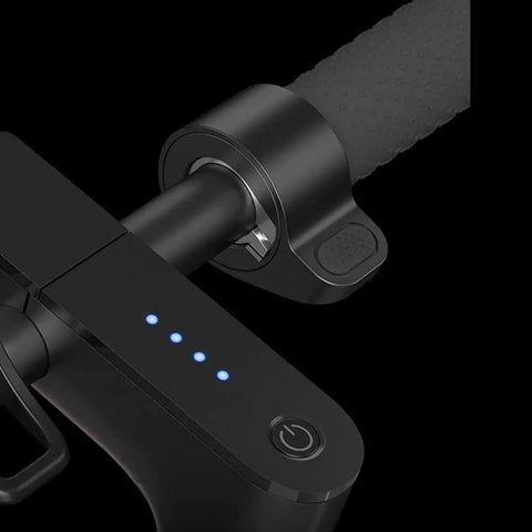 Black thumb throttle for electric scooter showing high sensitivity accelerator and control grip, fits M365 style.
