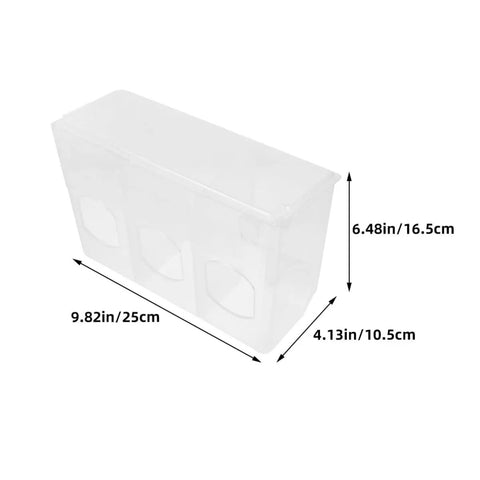 2 Pcs Automatic Hanging Bird Feeder Cups For Small Birds Cage Plastic Quail Parakeet Food Dispenser With Anti-Spill Design sizes labeled