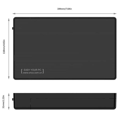 Heavy Duty 3.5 And 2.5 Inch External Hard Drive Docking Station With Usb 3.0 To Sata Iii Adapter, dimensions 194x118x31mm.