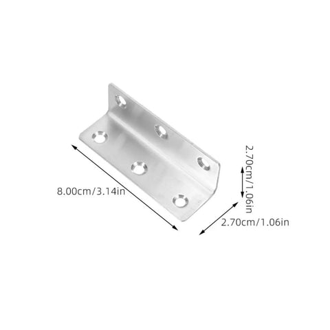Stainless Steel 90 Degree L Shaped Corner Braces 8 Pack Heavy Duty Angle Brackets for stable connections and versatile support