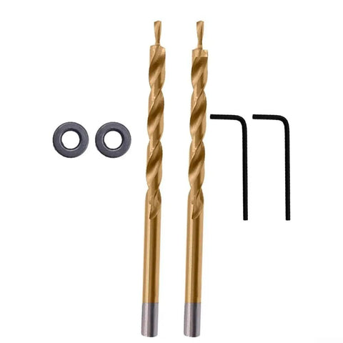 Top Tier HSS Step Drill Bit With Round Shank For Pocket Hole Jigs Golden 175mm woodworking bit with guides and rings