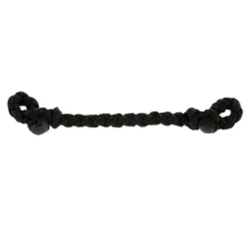 Slobber Bar Curb Strap Nylon Braid Western Tack Black With Adjustable Fittings For Different Horse Sizes, Ideal For Roping