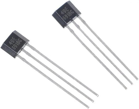 10 Pack Black Hall Effect Linear Sensors for Precise Magnetic Field Sensing Oh49E Ss49E compatible hall element close-up view