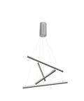 Modern LED Linear Pendant Chandelier With Dimmable Four Lights, Adjustable Wire Design For A DIY Custom Look