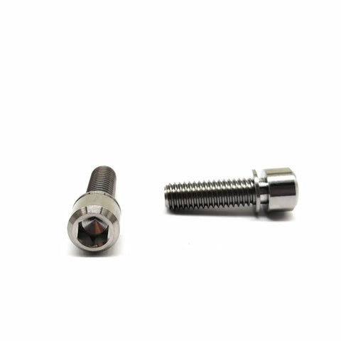 Rugged Aerospace Grade Titanium Bike Bolts M6X19mm Allen Hex Socket Set Of 10 Includes Washers for vintage bikes or cruisers.