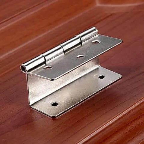 Vintage 59mm 6-Hole Three-Fold Hinges Set for Cabinets Boxes and Suitcases, durable zinc alloy on wooden surface, perfect for decor
