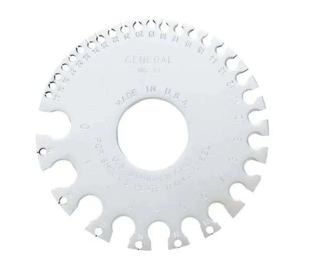 US Standard Sheet Metal Thickness Gauge Round Tool 0 To 36 Ounces Per Square Inch for uncoated metal iron and steel