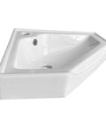 Alexander II 24 Inch Corner Wall Mounted Bathroom Sink White With Overflow space saving ceramic sink