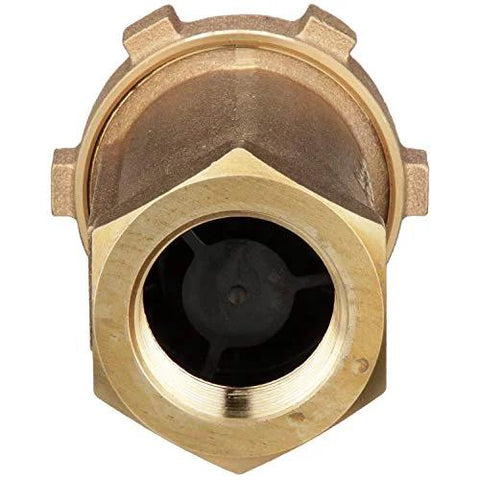 Zurn Wilkins 1-1/4 in x 1-1/4 in 700XLFP dual check valve, brass body, front view