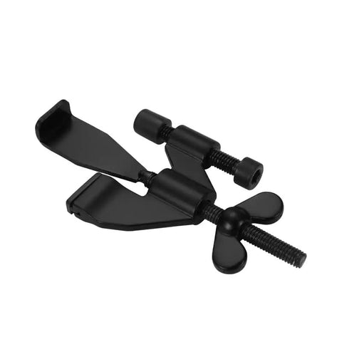 Heavy Duty Black Portable Door Lock With Adjustable No Drill Wing Design provides peace of mind and security for travelers living alone.