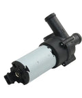Premium Universal Auxiliary Electric Water Coolant Pump 12 Volt Replacement For 0392020034 side view with connectors and hoses.