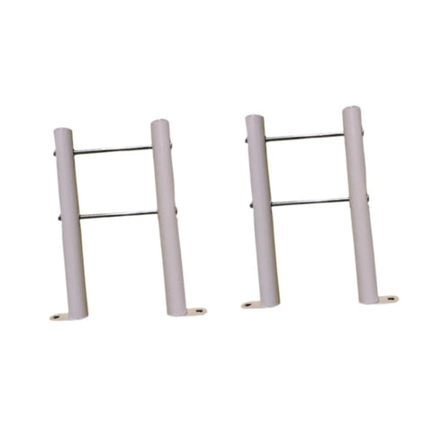 Heavy Duty Radiator Floor Brackets With Cast Iron Legs And Rubber Insulator Pads Steel Mounting Stands for Central Heating, front view