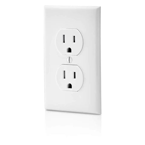 Tamper Resistant Duplex Receptacle 15 Amp 125 Volt Pack Of 10 White No Nonsense Plug Friendly Home Upgrade UL Listed NEC Compliant Safety