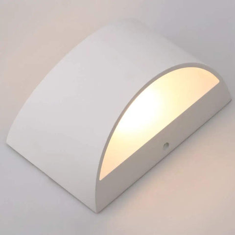 Aluminum Modern Indoor LED Wall Sconce Up And Down Mount Light For Living Room Bedroom Hallway Corridor Warm White 3000K G9 Bulbs Included Energy Saving 9W Hardwired Paintable White Finish showing a side angle