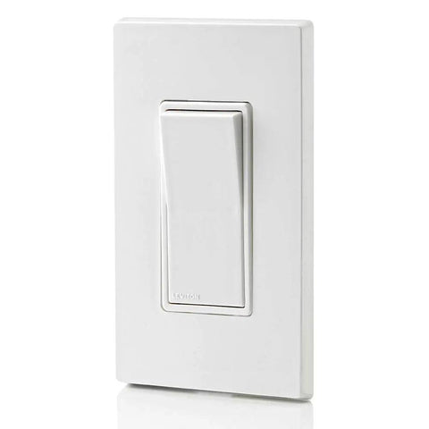 Decora Rocker Single Pole AC Quiet Switch 15 Amp 120/277 Volt Grounding Residential Grade Built To Last With Easy Wire Terminals For Tungsten Fluorescent Or Resistive Loads No Fuss white rocker wall switch