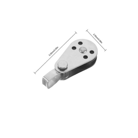 Beefy Heavy Duty Stainless Steel Pulley Block Set For Boats Kayaks And Yachts, Smooth Bearing Wheel With Measurements, Marine Sailing Hardware